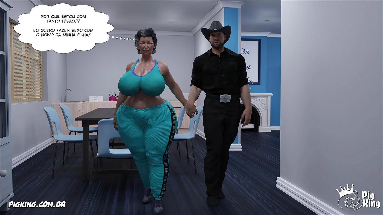Clarice: A Piranha da Brenda trepando com Bruce enquanto o noivo dela chega de surpresa” em Hentai HQ