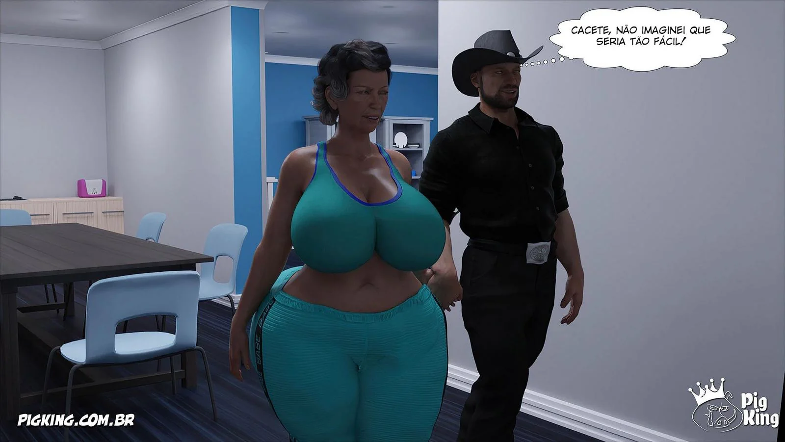 Clarice: A Piranha da Brenda trepando com Bruce enquanto o noivo dela chega de surpresa” em Hentai HQ