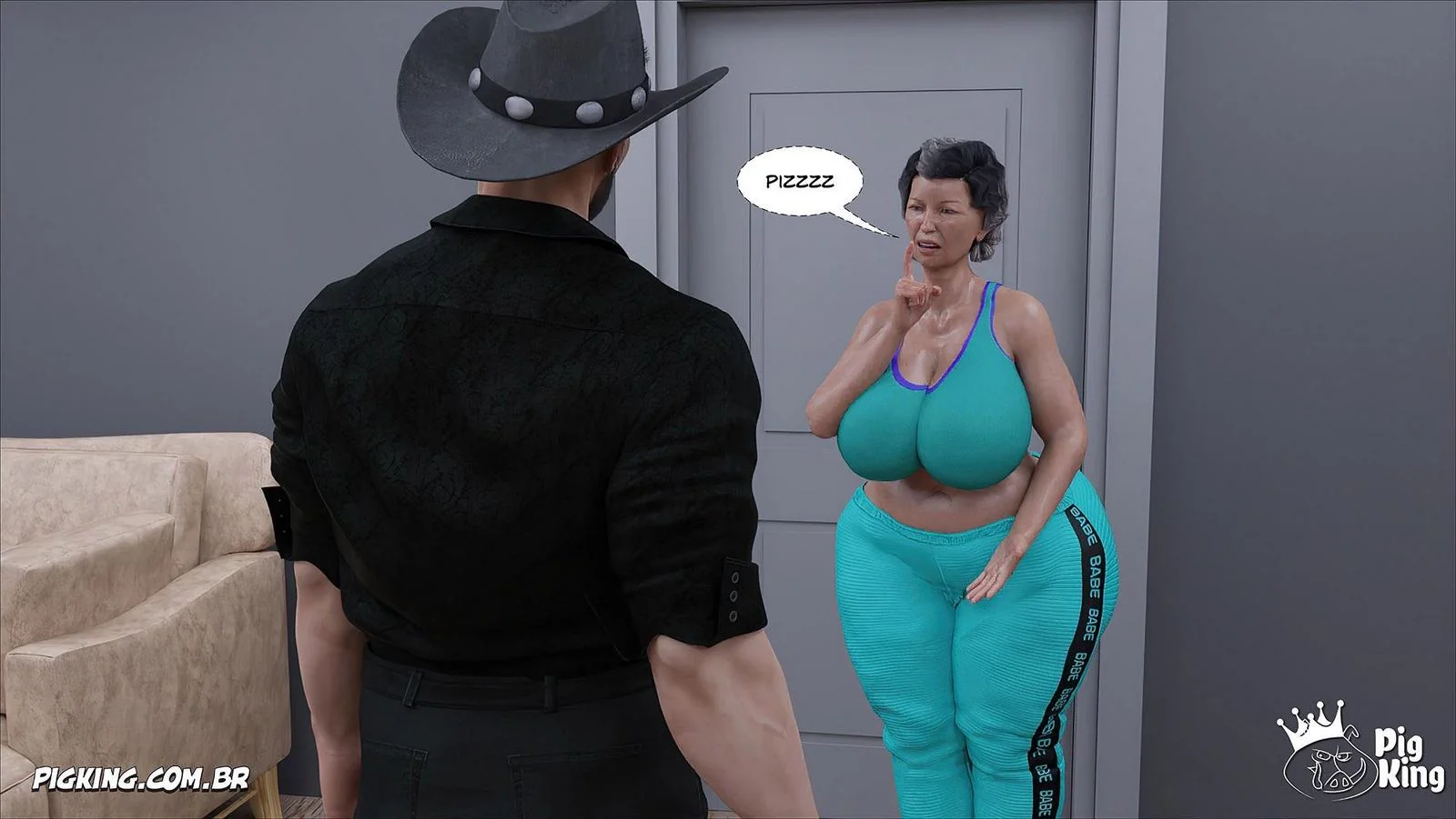Clarice: A Piranha da Brenda trepando com Bruce enquanto o noivo dela chega de surpresa” em Hentai HQ