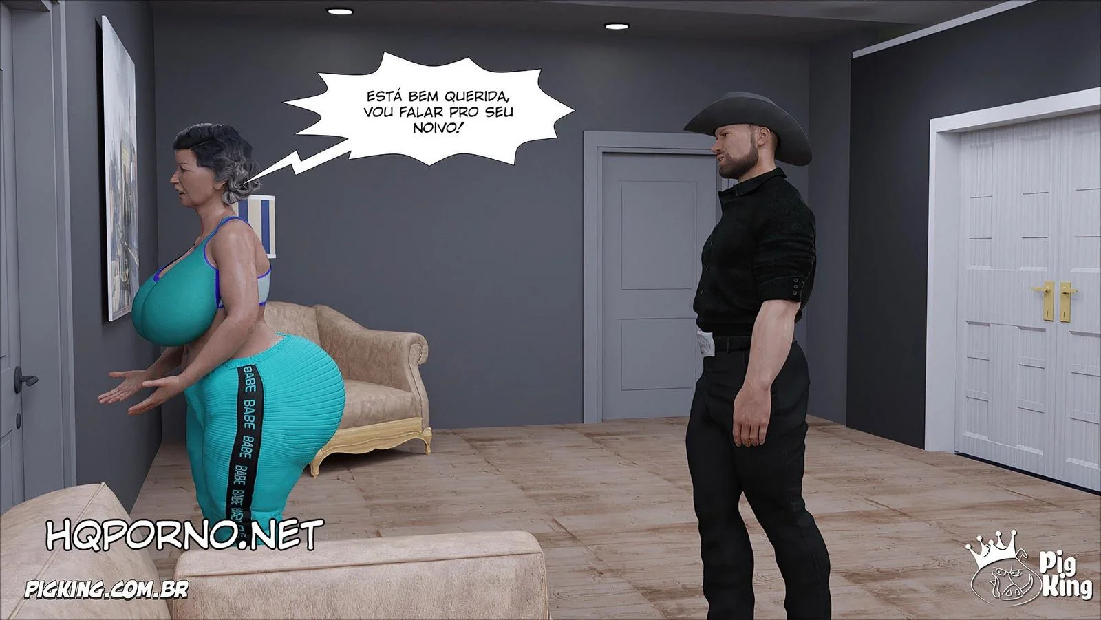 Clarice: A Piranha da Brenda trepando com Bruce enquanto o noivo dela chega de surpresa” em Hentai HQ