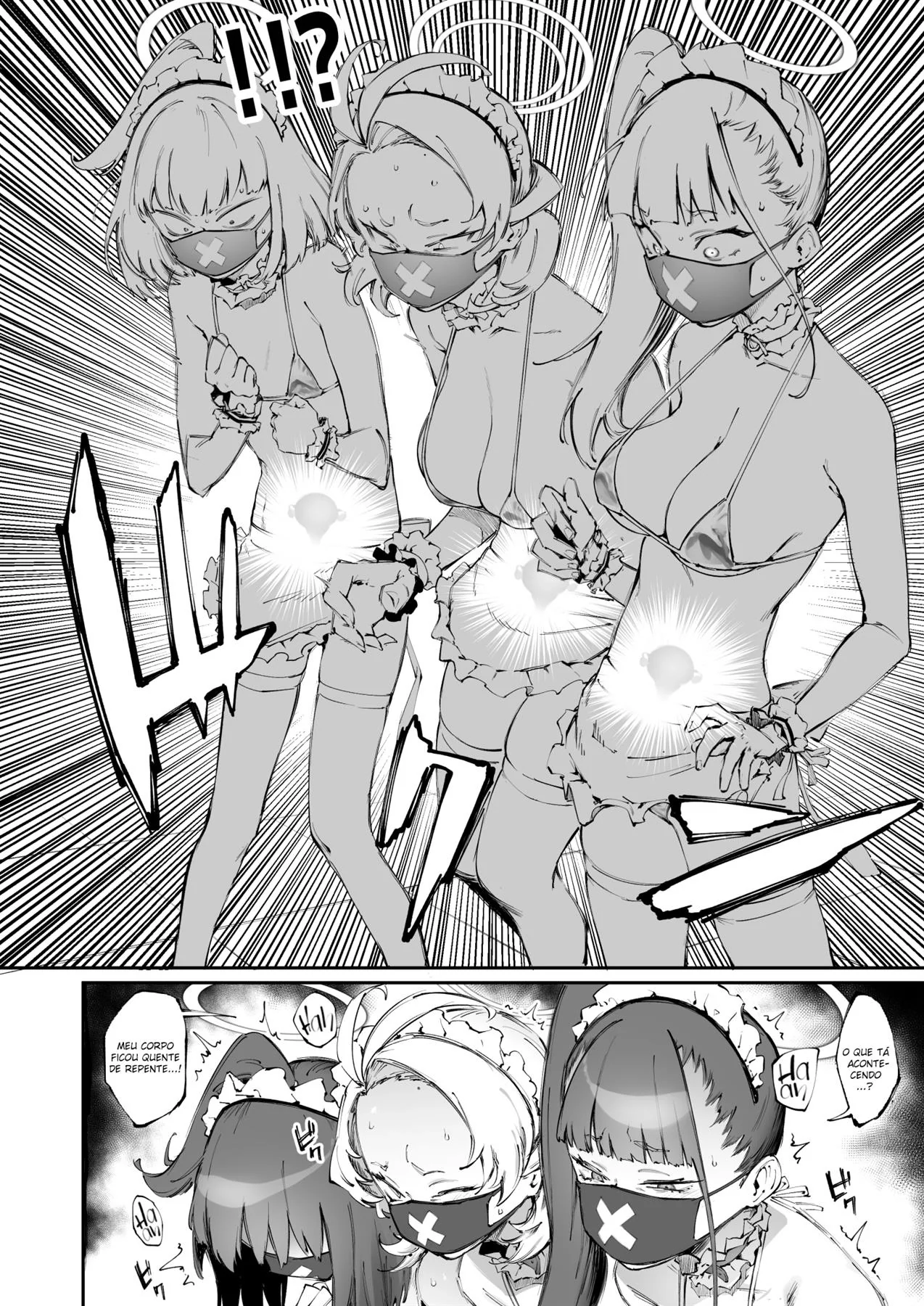 Professor Pirocudo e suas Alunas Piranhas: Disciplina na Escola em Manga HQ