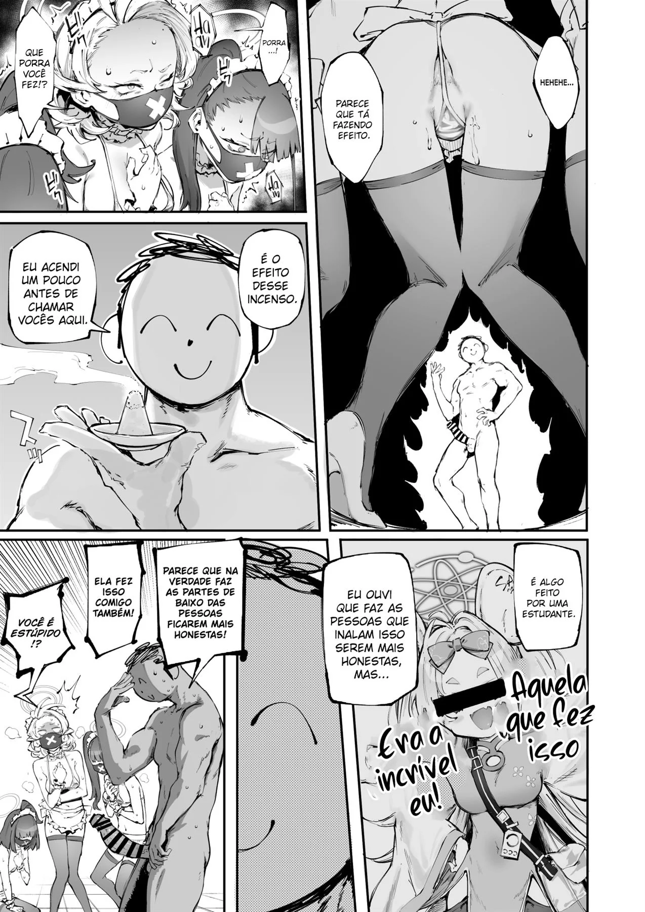 Professor Pirocudo e suas Alunas Piranhas: Disciplina na Escola em Manga HQ