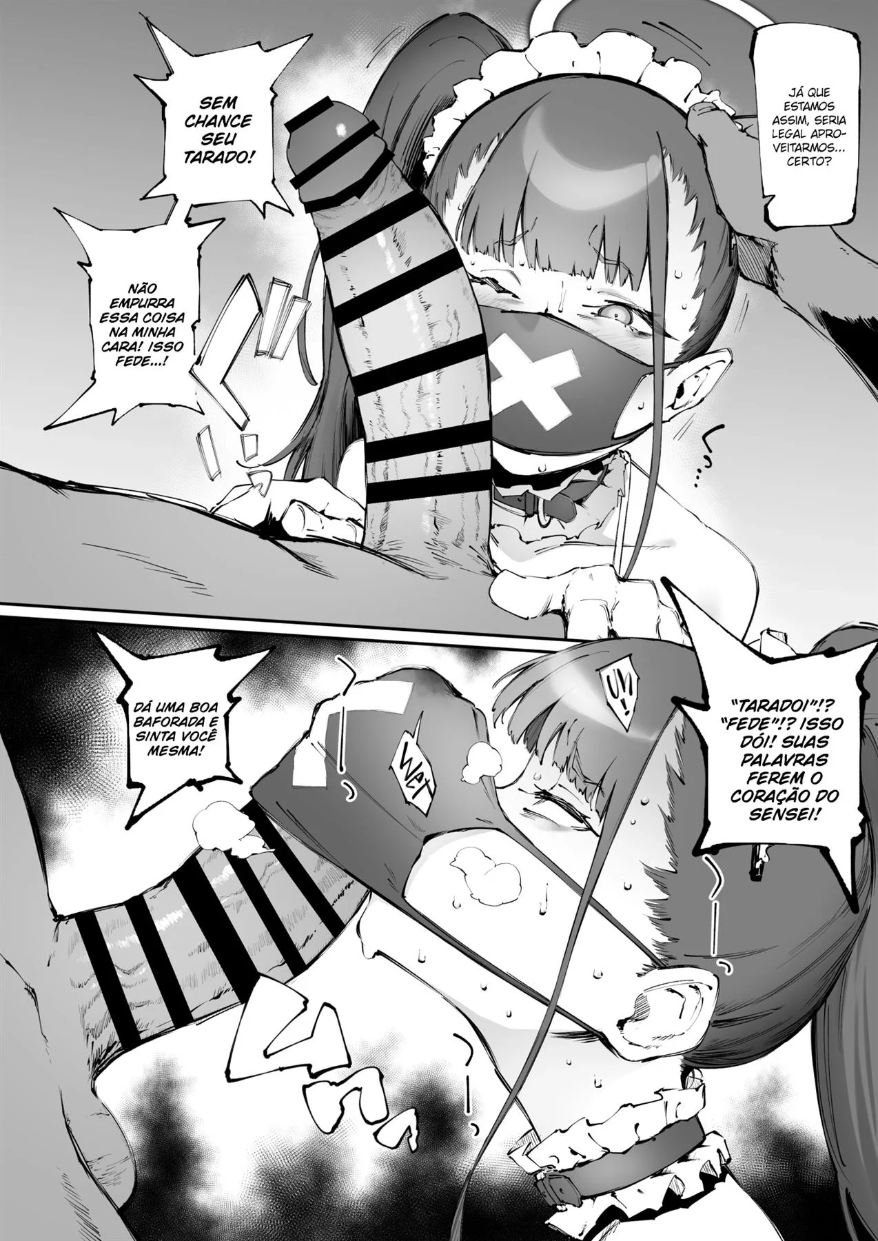 Professor Pirocudo e suas Alunas Piranhas: Disciplina na Escola em Manga HQ