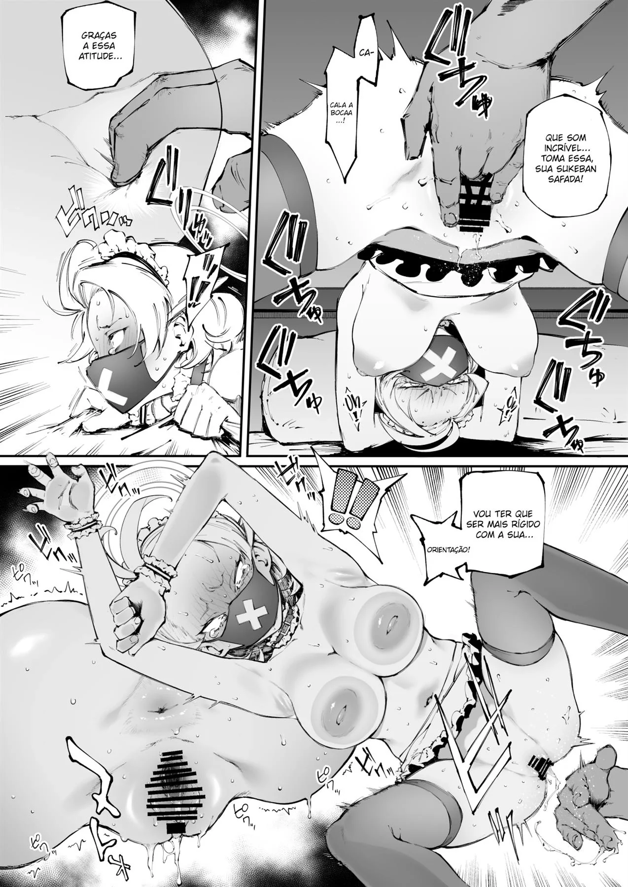 Professor Pirocudo e suas Alunas Piranhas: Disciplina na Escola em Manga HQ