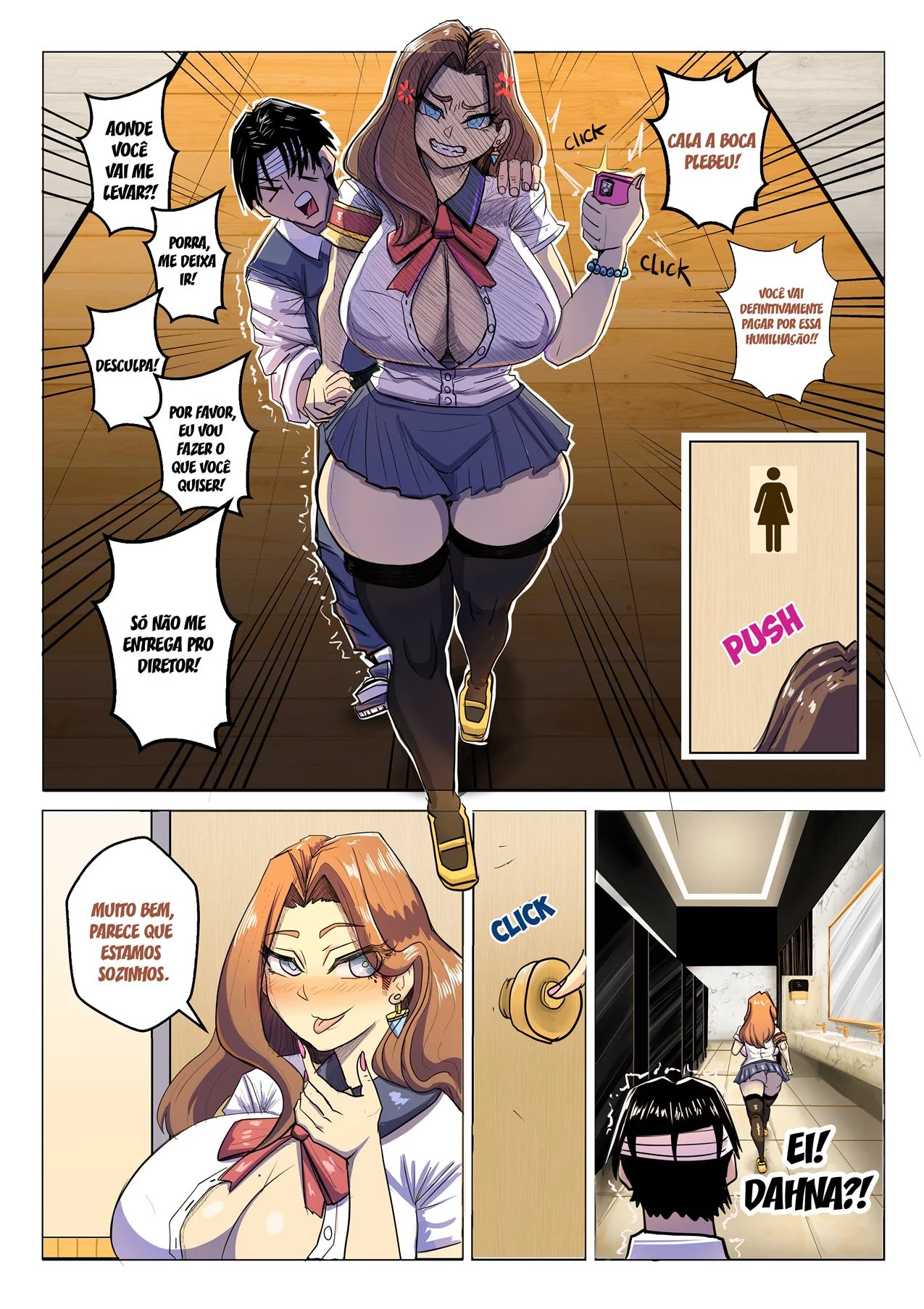 Fodendo a Piranha da Escola – A chance de trepar com Dahna Bellenew em hq Hentai Brasileiro