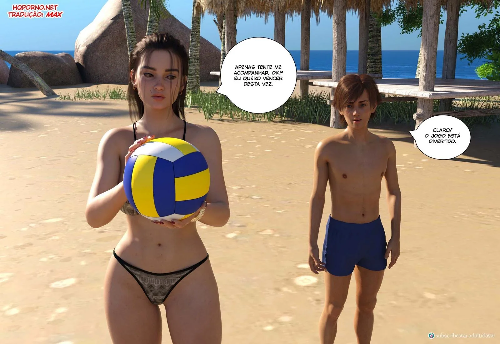 Piranha provocando gostosa no Resort – Episódio 9 (Em HQ Brasileiro)