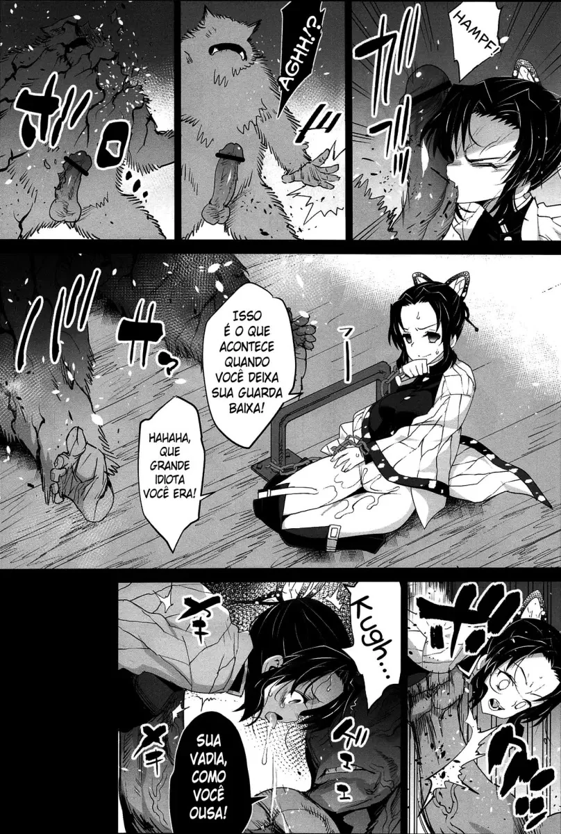 Estupro da Matadora de Demônios: Mitsuri e Shinobu se Tornam Escravas Sexuais em Demon Slayer Hentai HQ Brasileiro