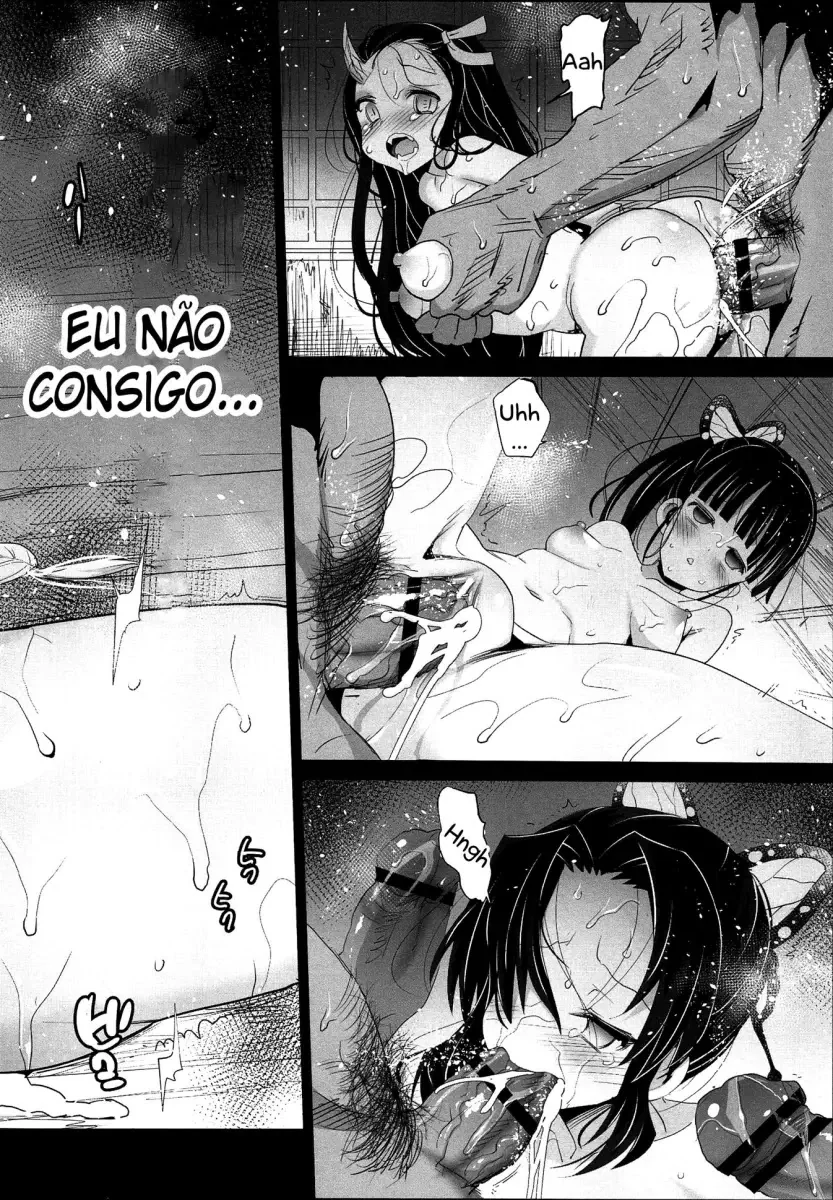 Estupro da Matadora de Demônios: Mitsuri e Shinobu se Tornam Escravas Sexuais em Demon Slayer Hentai HQ Brasileiro