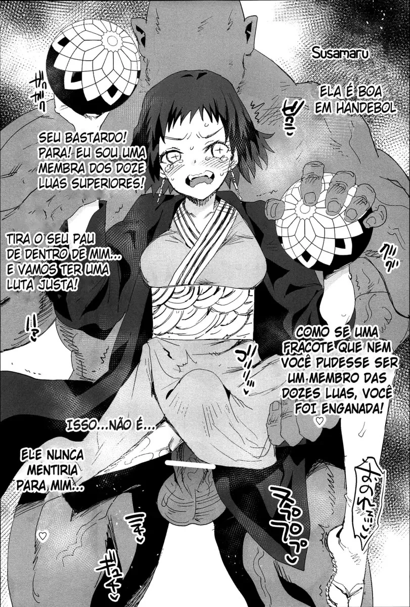 Estupro da Matadora de Demônios: Mitsuri e Shinobu se Tornam Escravas Sexuais em Demon Slayer Hentai HQ Brasileiro