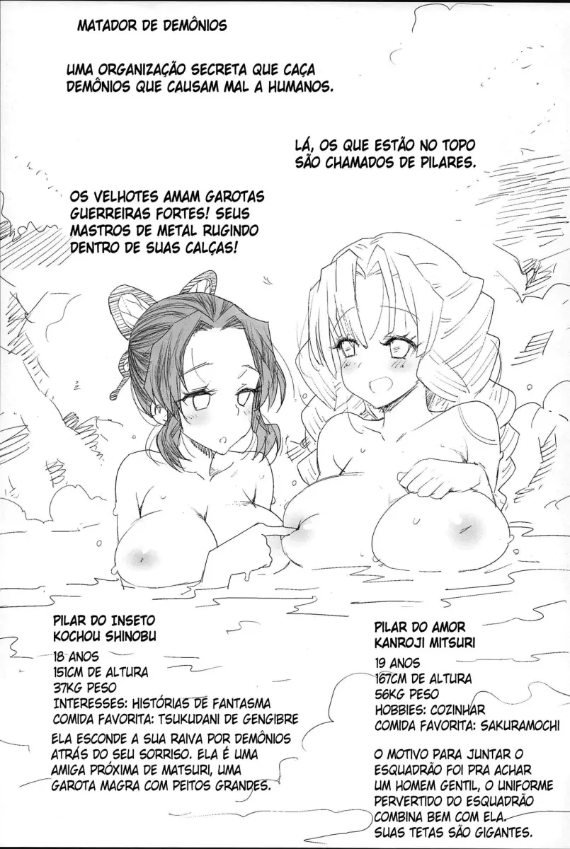 Estupro da Matadora de Demônios: Mitsuri e Shinobu se Tornam Escravas Sexuais em Demon Slayer Hentai HQ Brasileiro