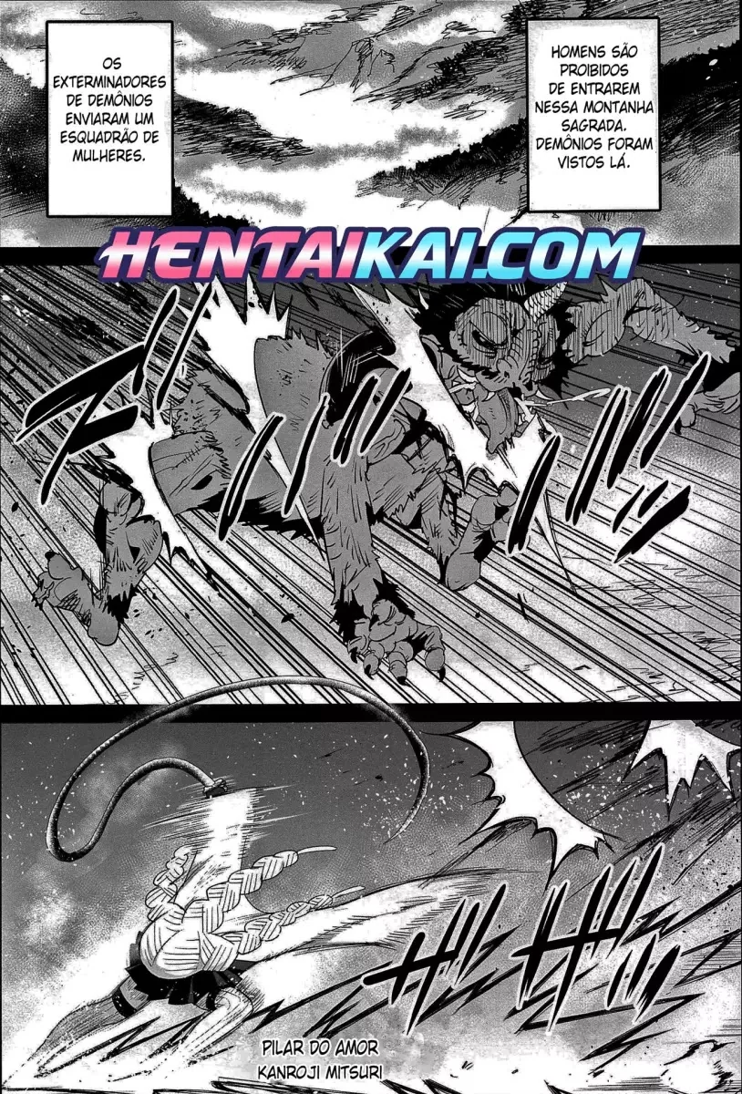 Estupro da Matadora de Demônios: Mitsuri e Shinobu se Tornam Escravas Sexuais em Demon Slayer Hentai HQ Brasileiro