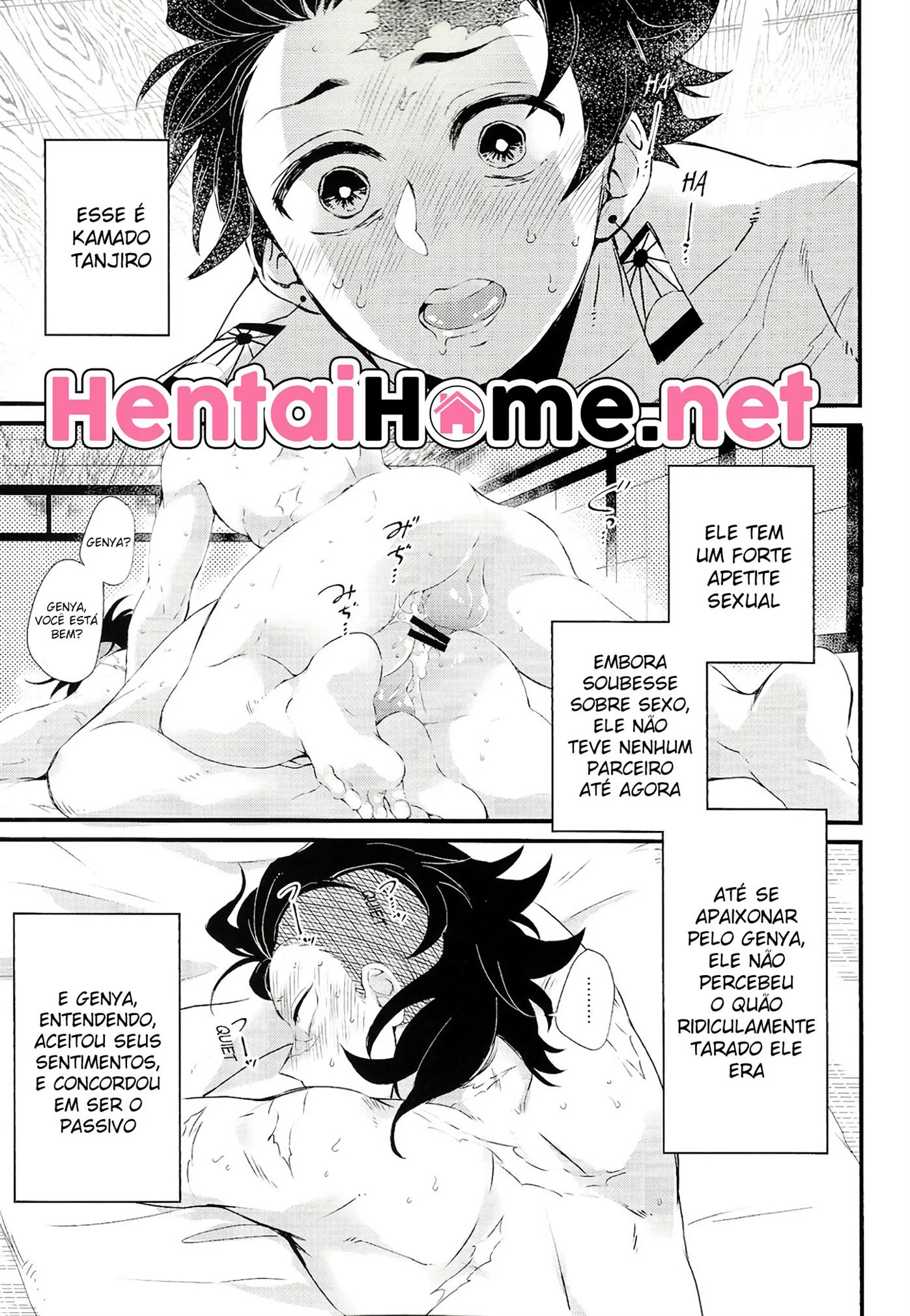A Vida Sexual de Tanjiro: Piranha, Buceta e Piroca em Demon Slayer Hentai HQ Brasileiro