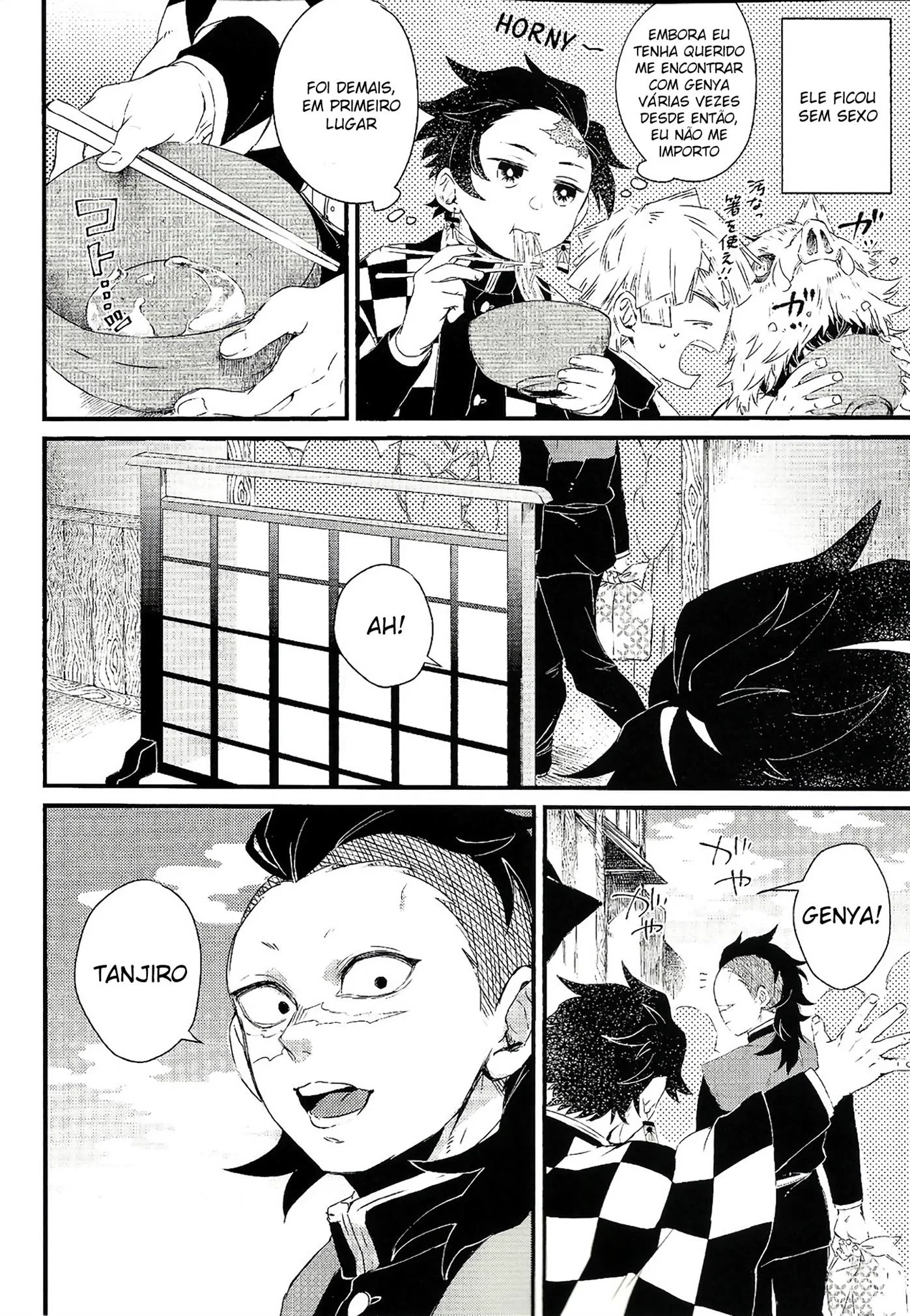 A Vida Sexual de Tanjiro: Piranha, Buceta e Piroca em Demon Slayer Hentai HQ Brasileiro