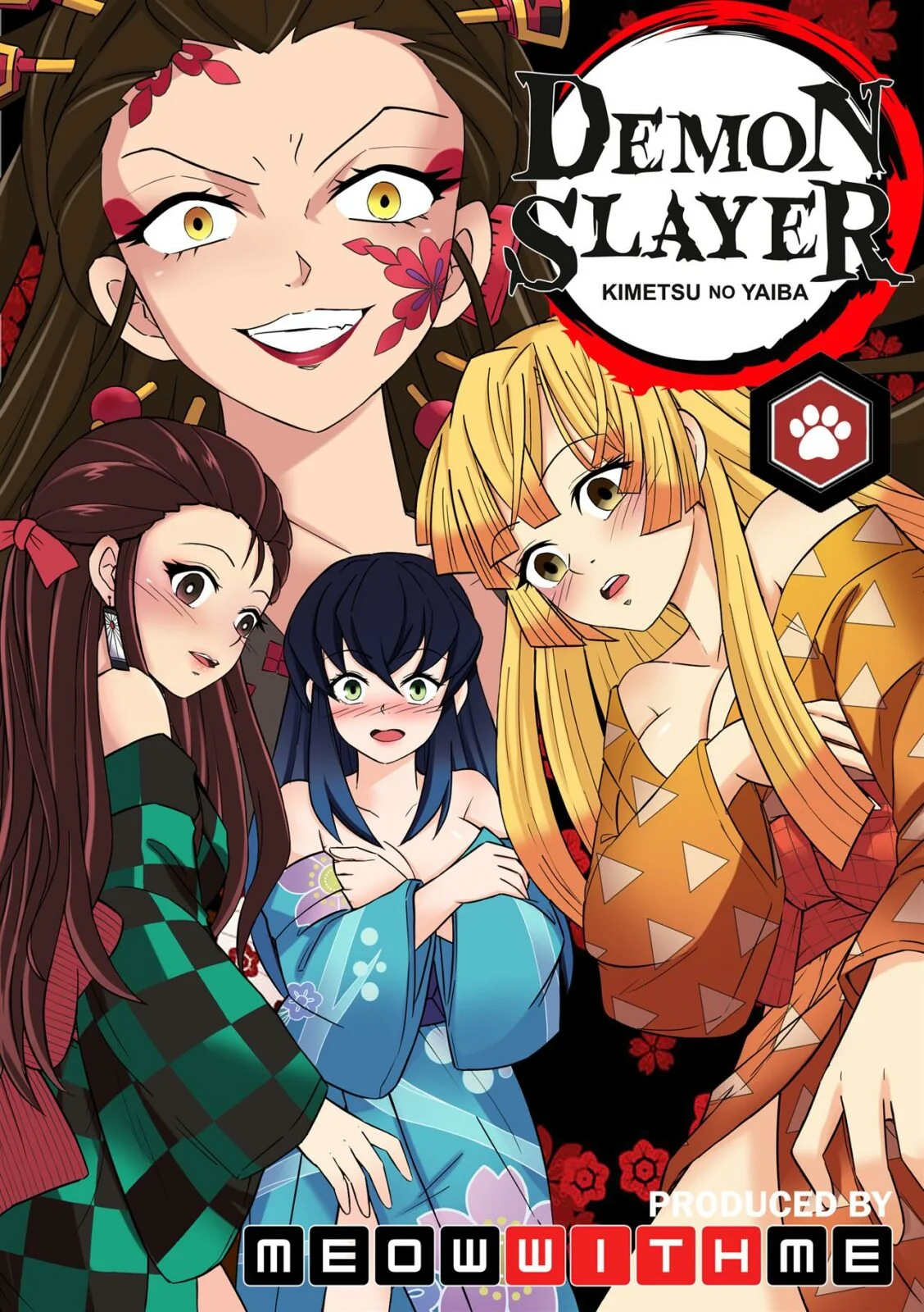 Rola no Distrito da Luz Vermelha: Daki transforma Uzui em futanari no Hentai HQ de Demon Slayer