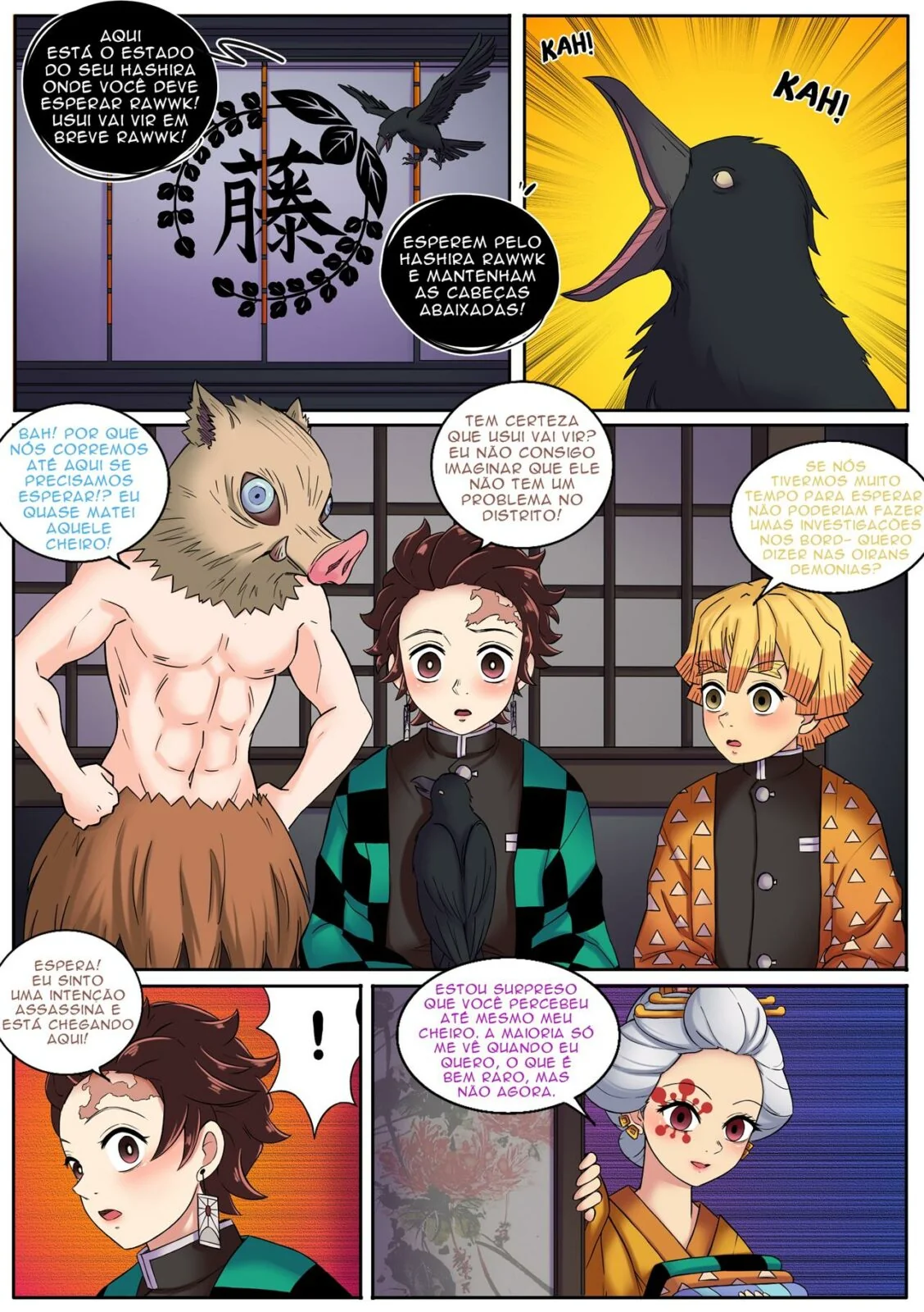 Rola no Distrito da Luz Vermelha: Daki transforma Uzui em futanari no Hentai HQ de Demon Slayer