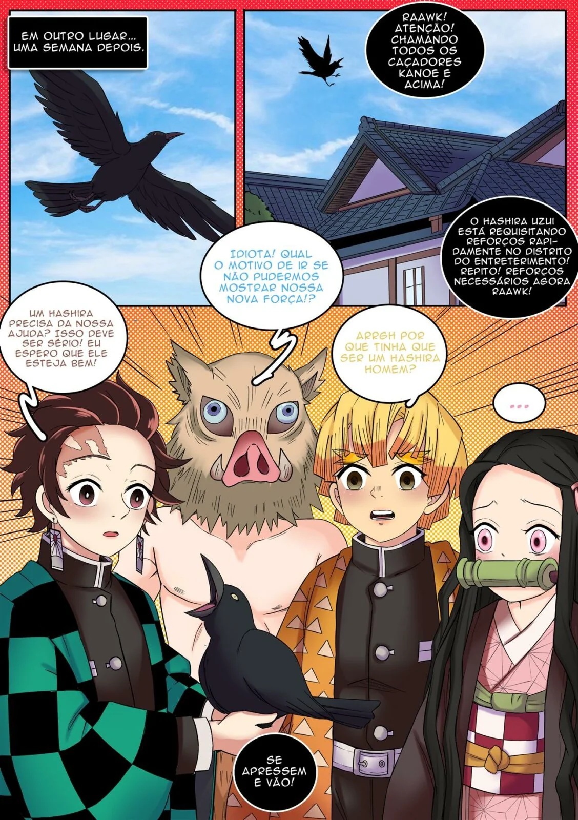 Rola no Distrito da Luz Vermelha: Daki transforma Uzui em futanari no Hentai HQ de Demon Slayer