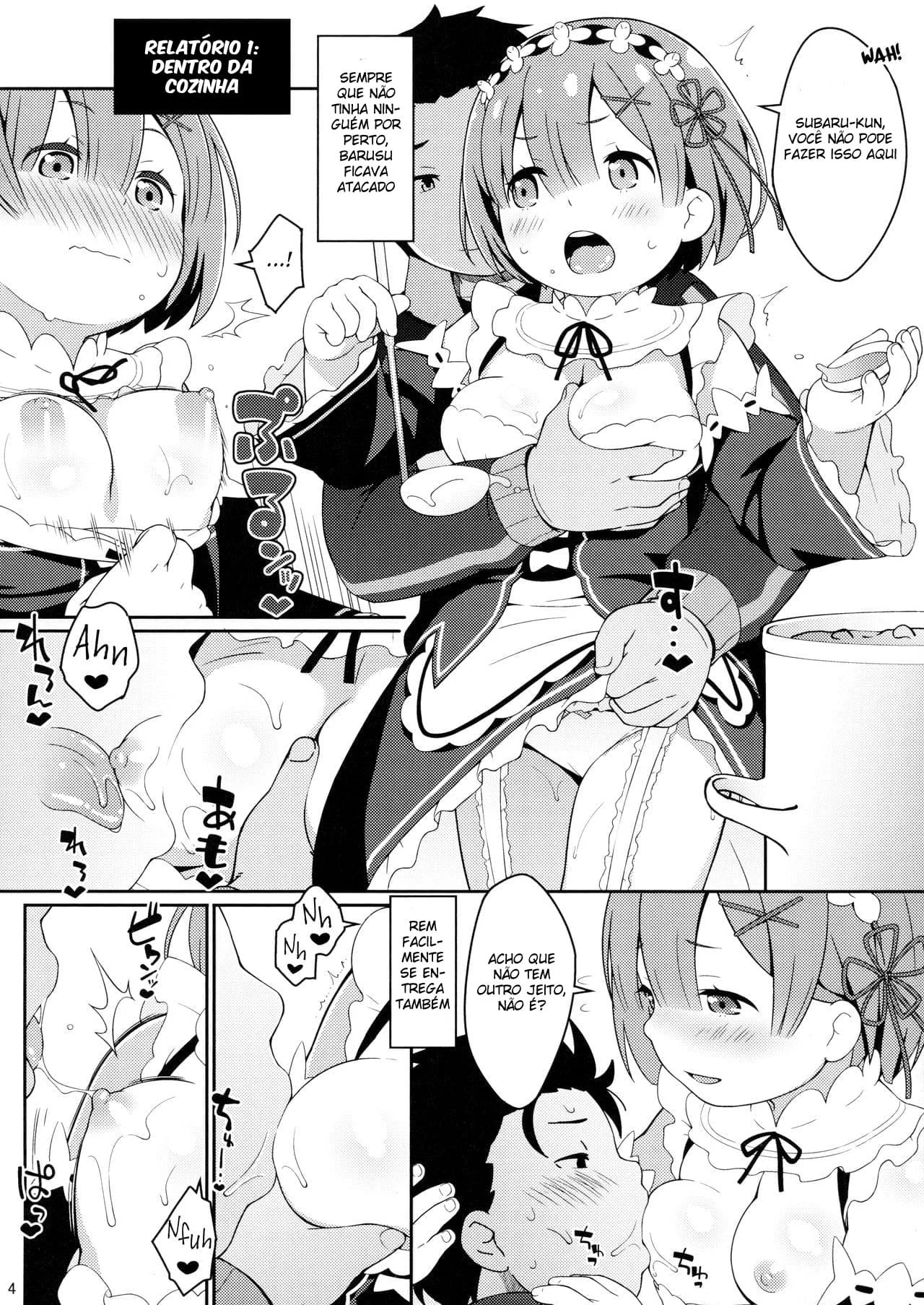Barusu e as Empregadas Piranhas Sedentas por Mana em Hentai HQ