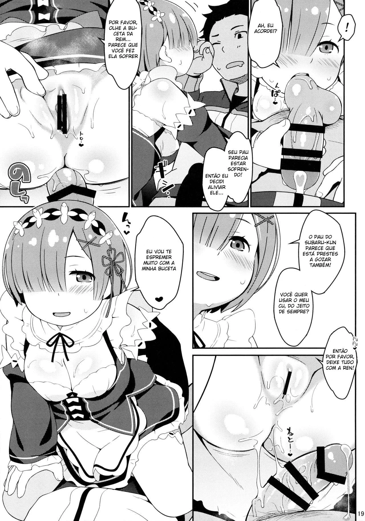 Barusu e as Empregadas Piranhas Sedentas por Mana em Hentai HQ