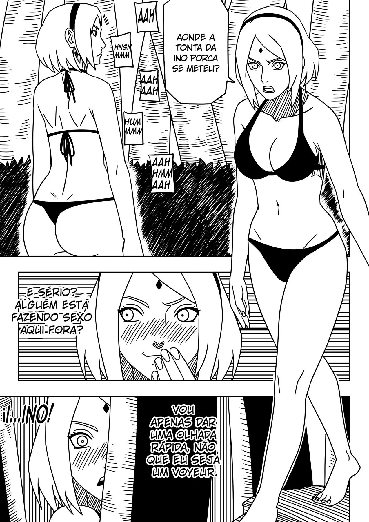 Naruto Hentai: Fodendo as Piranhas da Praia em HQ Brasileiro