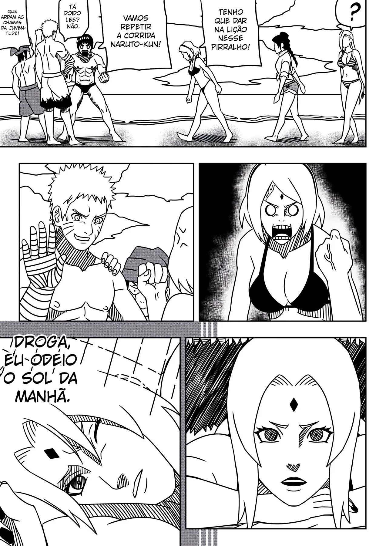 Naruto Hentai: Fodendo as Piranhas da Praia em HQ Brasileiro