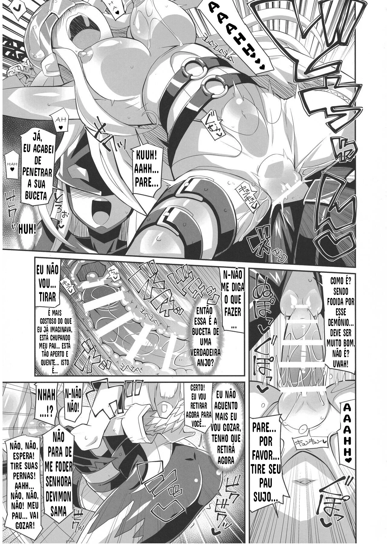 Batalha de Bucetas: Angewomon vs. LadyDevimon em Digimon Hentai!