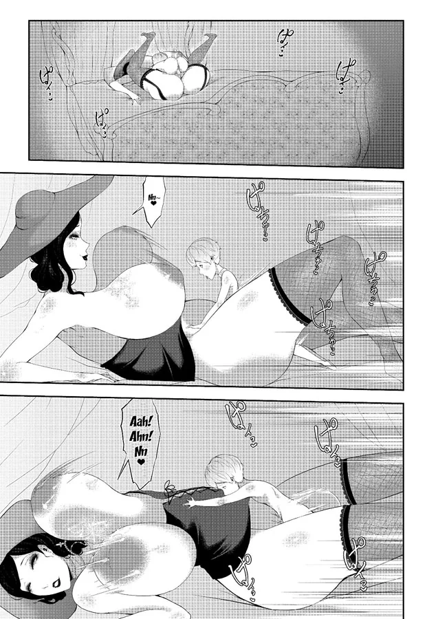 Dimitrescu Resident Evil: Piranha peituda seduzindo e fodendo com garoto em Hentai HQ Brasileiro