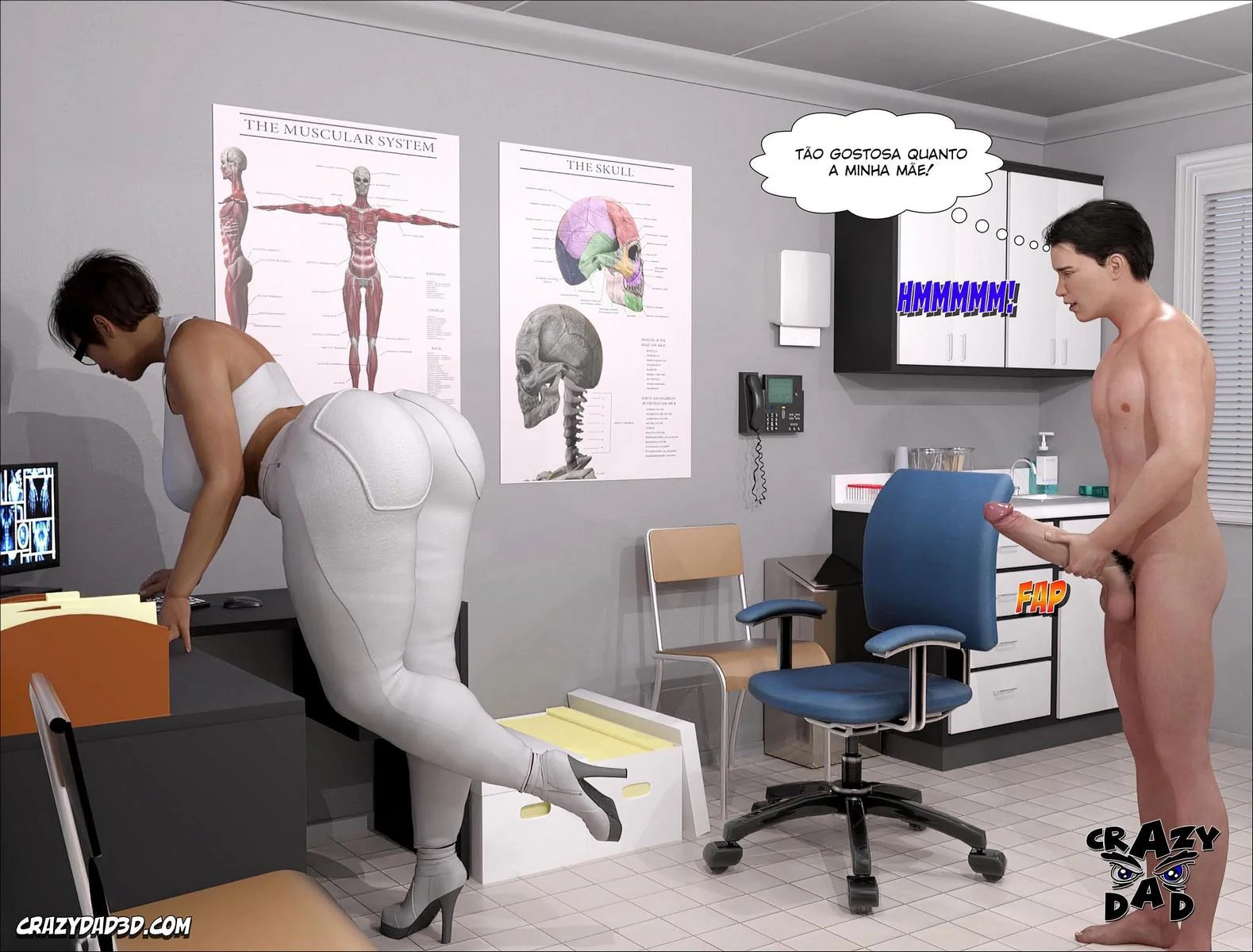 A Médica Safada e a Piroca Pulsante em Hentai HQ Brasileiro!