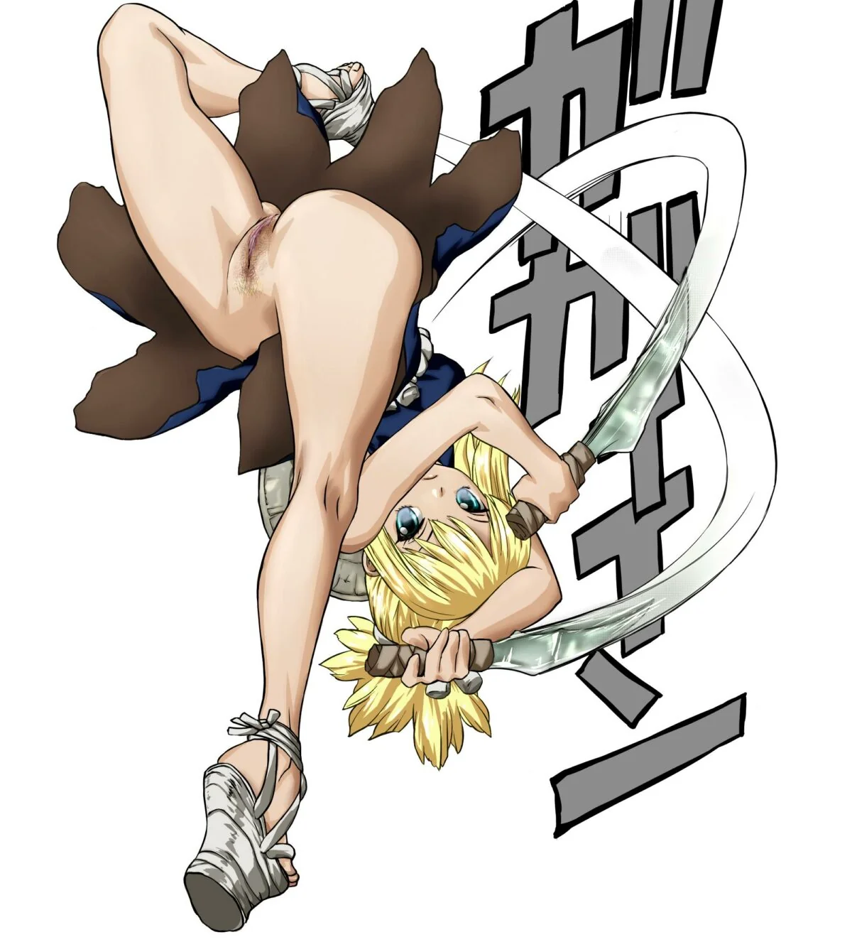 Dr. Stone pornô – Kahaku, Suika e Yuzuriha Ogawa em ação na HQ de sexo sem censura! Em Hentai HQ Brasileiro