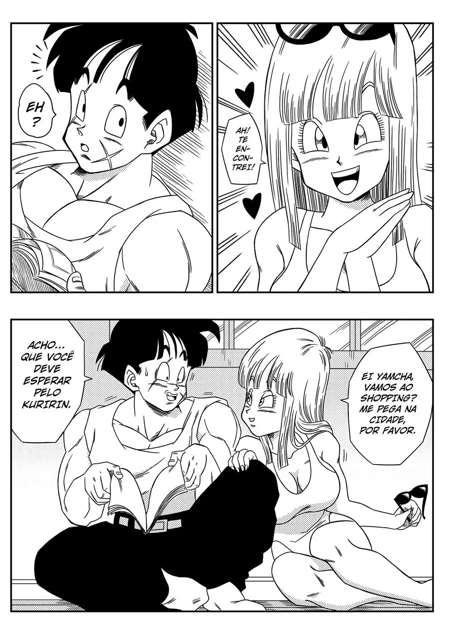 Dragon Ball: Namorada Piranha – Kuririn se dando bem em hentai HQ