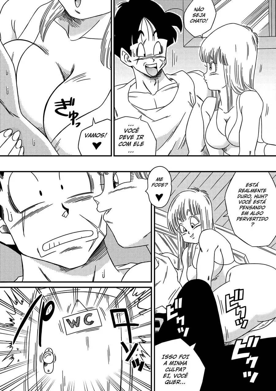 Dragon Ball: Namorada Piranha – Kuririn se dando bem em hentai HQ