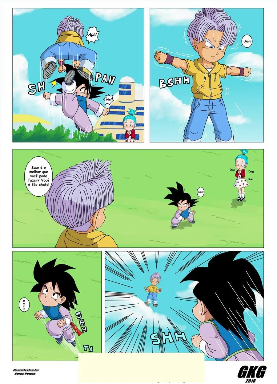Dragon Ball: Goten e Bura – A Safadinha Ninfeta Quer Pica em HQ Brasileiro