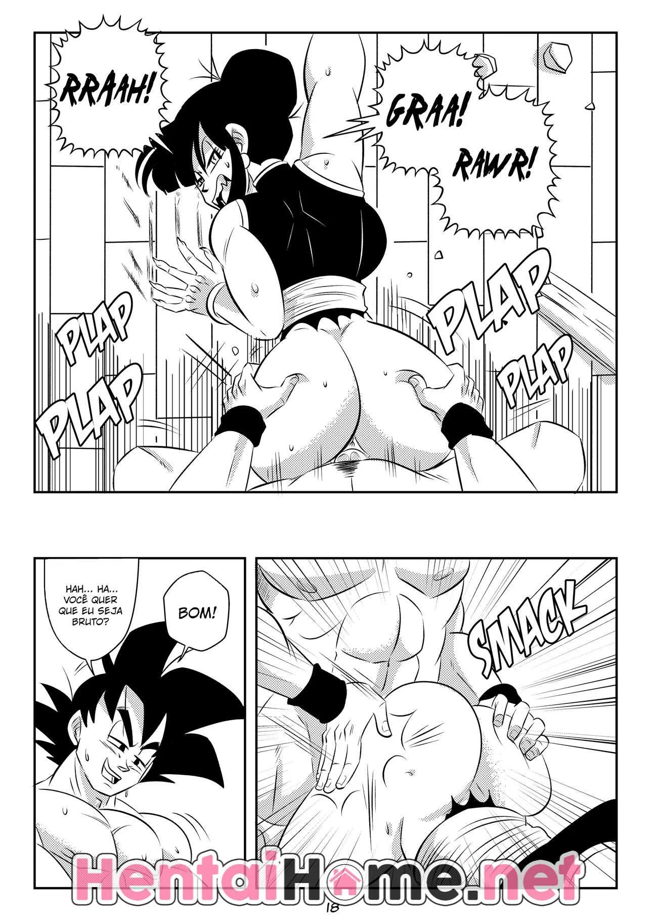 Goku Tarado: Comendo a Chi Chi Dominada Pela Névoa do Mal em Hentai HQ Brasileiro