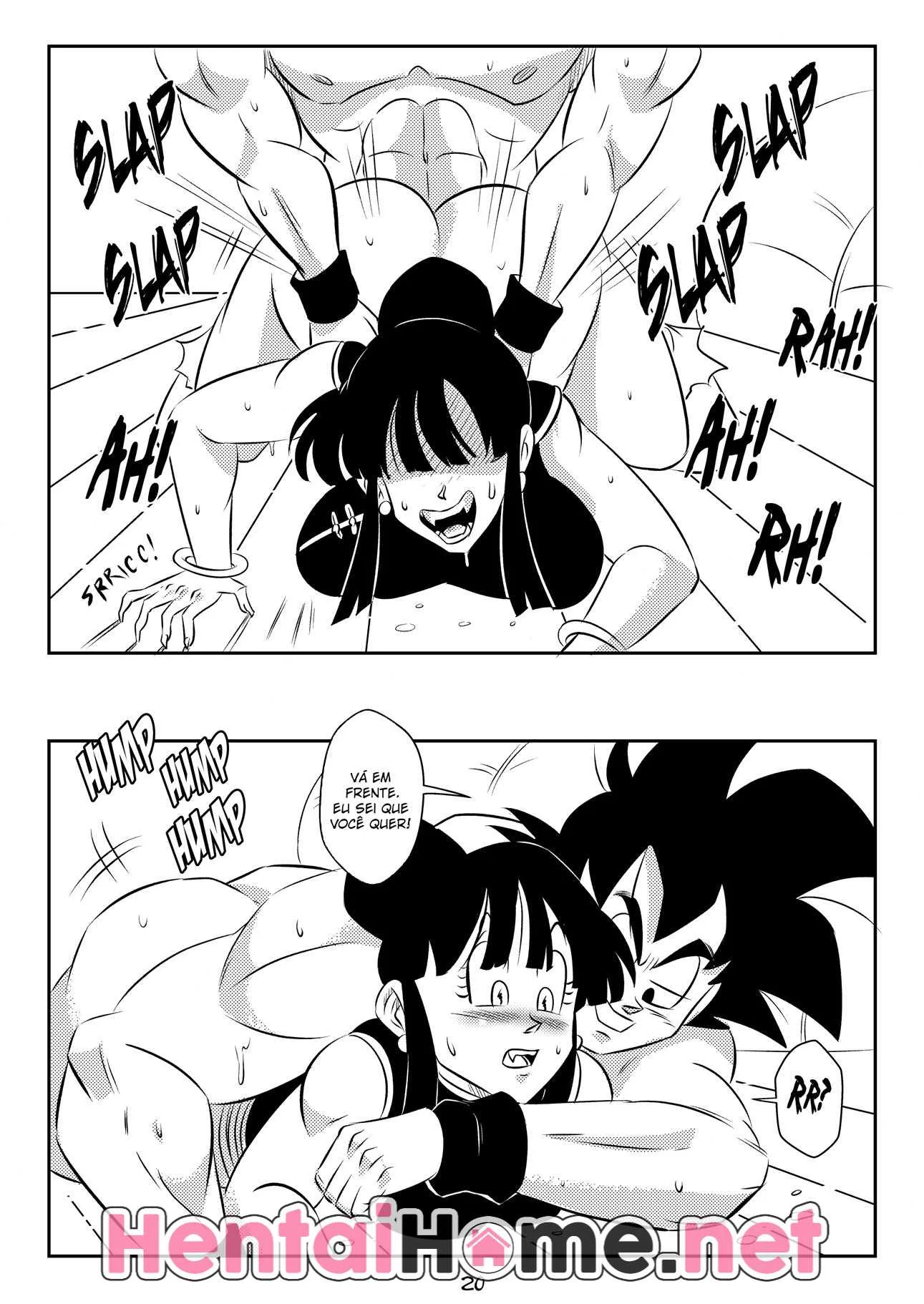 Goku Tarado: Comendo a Chi Chi Dominada Pela Névoa do Mal em Hentai HQ Brasileiro