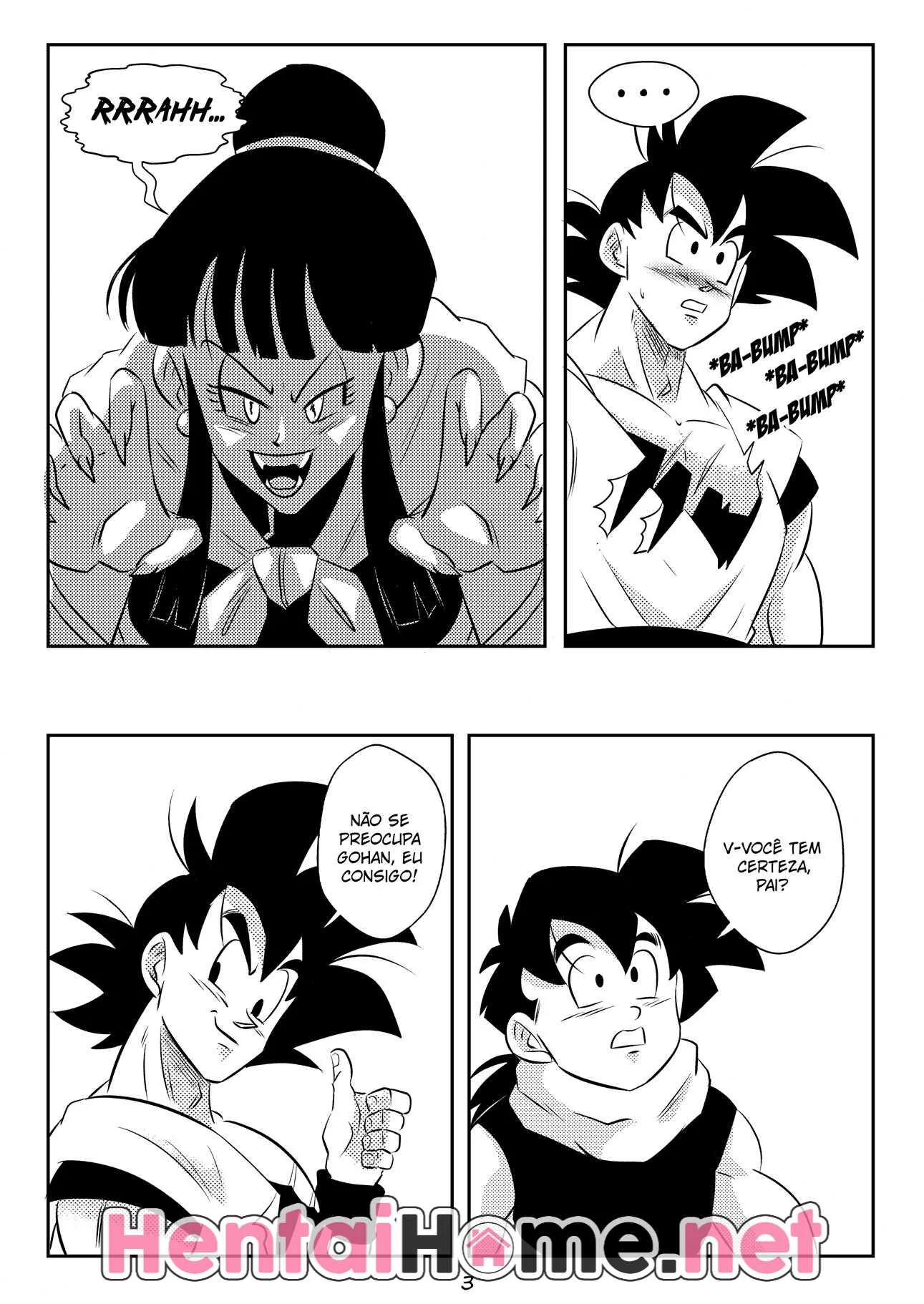 Goku Tarado: Comendo a Chi Chi Dominada Pela Névoa do Mal em Hentai HQ Brasileiro