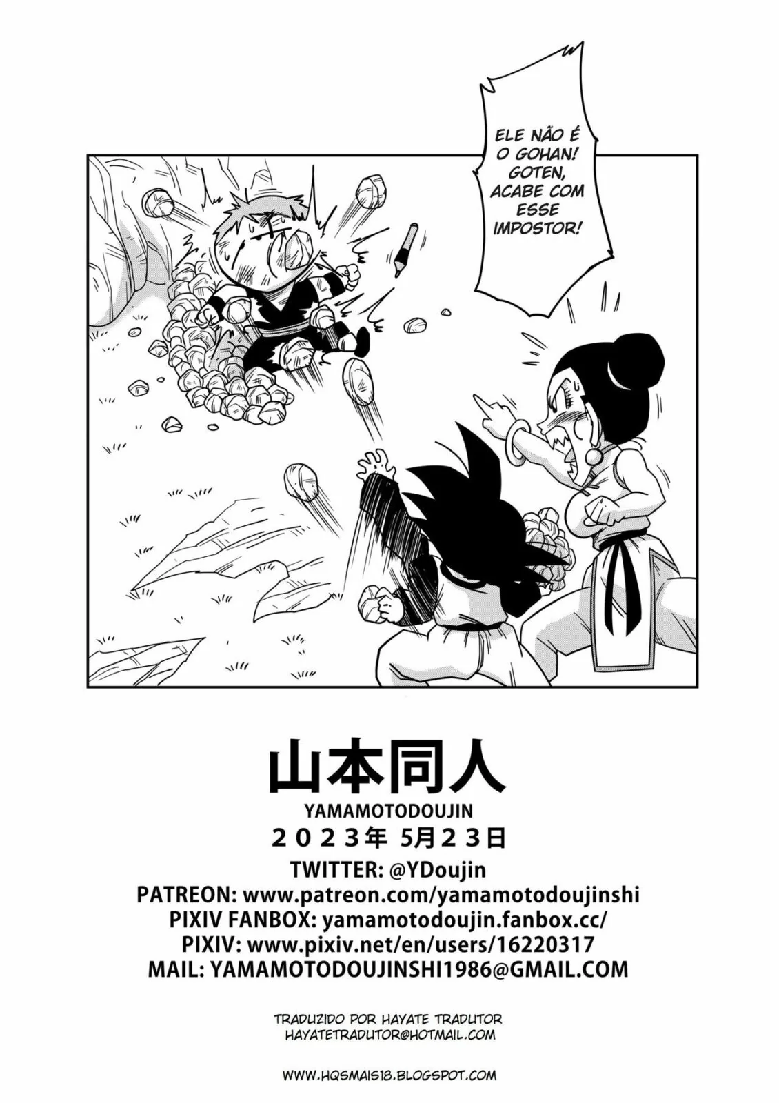Dragon Ball Hentai: Triângulo Amoroso Vol.05 – Erasa Seduz Gohan em Casa da Piranha em HQ Brasileiro
