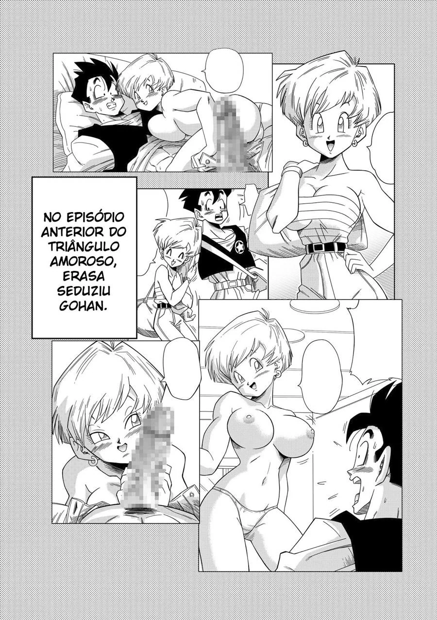 Dragon Ball Hentai: Triângulo Amoroso Vol.04 – Piranha Erasa Seduz Gohan em Hentai HQ Brasileiro
