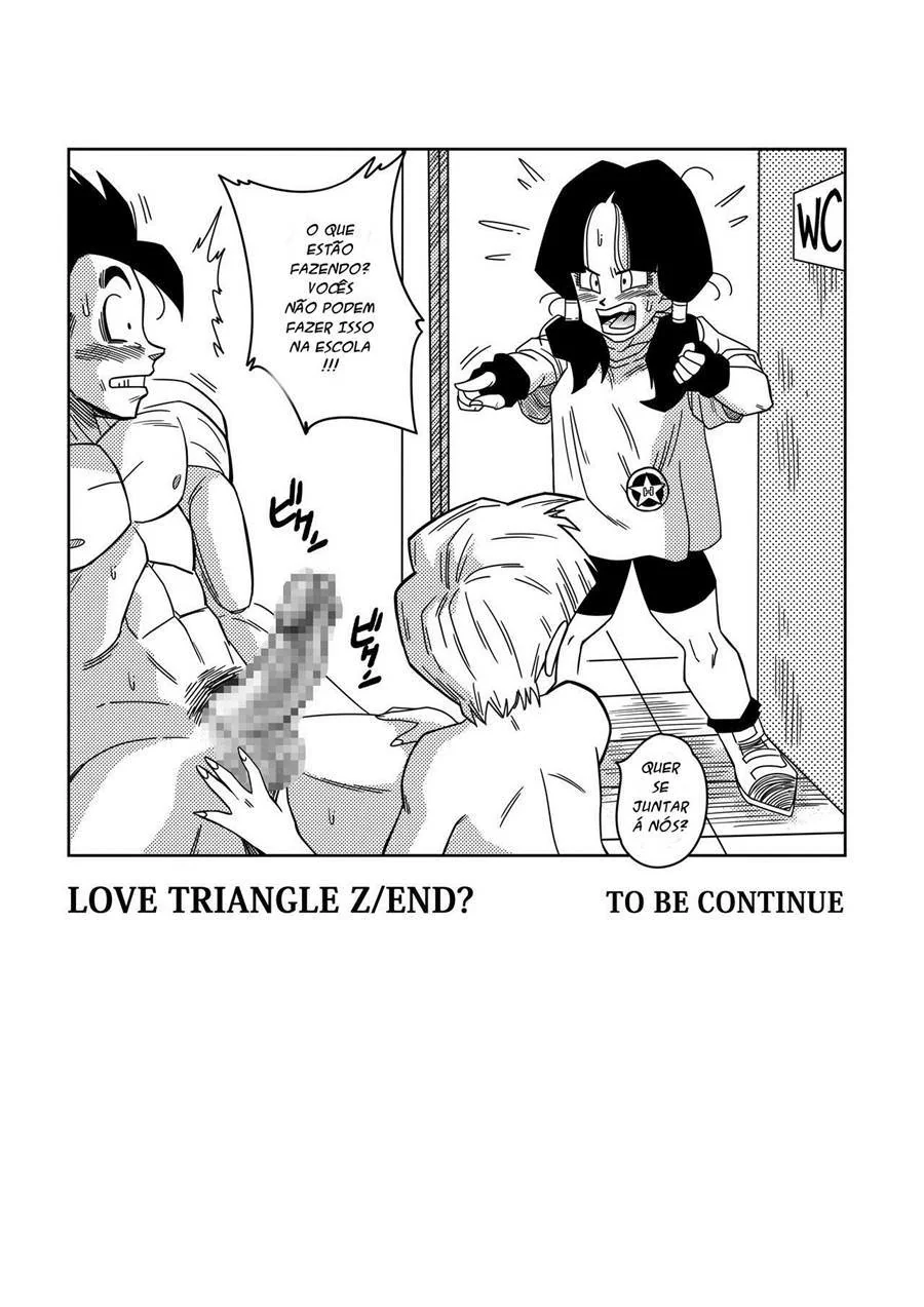 Dragon Ball Hentai: Triângulo Amoroso Vol.01 – Erasa Provocando Gohan com sua Buceta Molhada em HQ Brasileiro