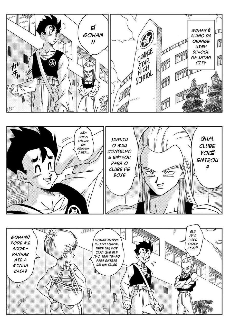 Dragon Ball Hentai: Triângulo Amoroso Vol.01 – Erasa Provocando Gohan com sua Buceta Molhada em HQ Brasileiro