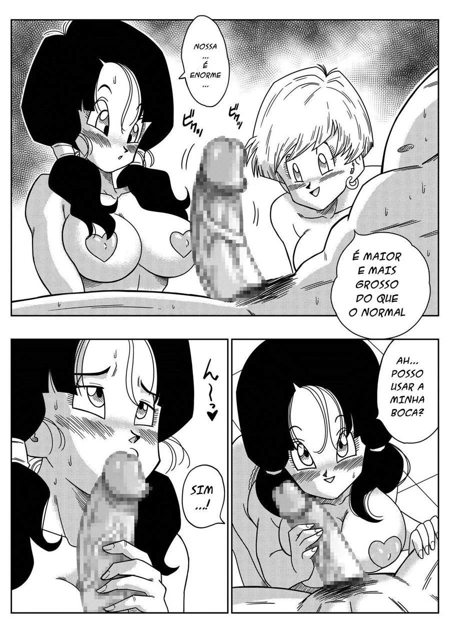 Dragon Ball Hentai: Triângulo Amoroso Vol.02 – Erasa provoca Gohan com sua buceta em casa – Em hentai HQ