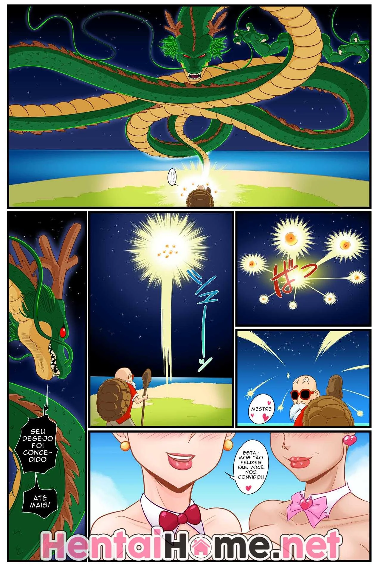 Dragon Ball: O Desejo Safado do Mestre Kame Part.01 em HQ Brasileiro