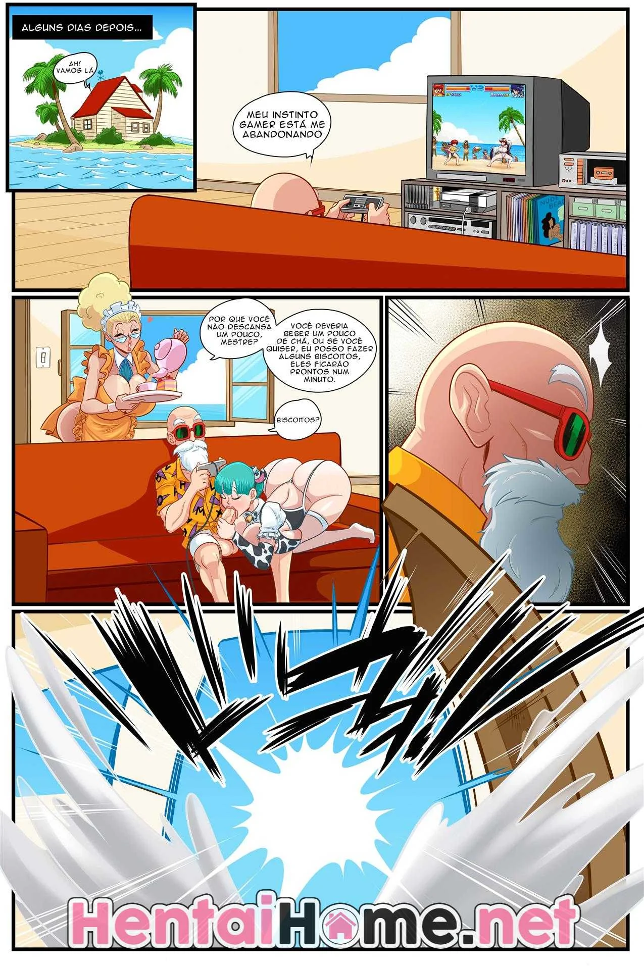 Dragon Ball: O Desejo Safado do Mestre Kame Part.01 em HQ Brasileiro