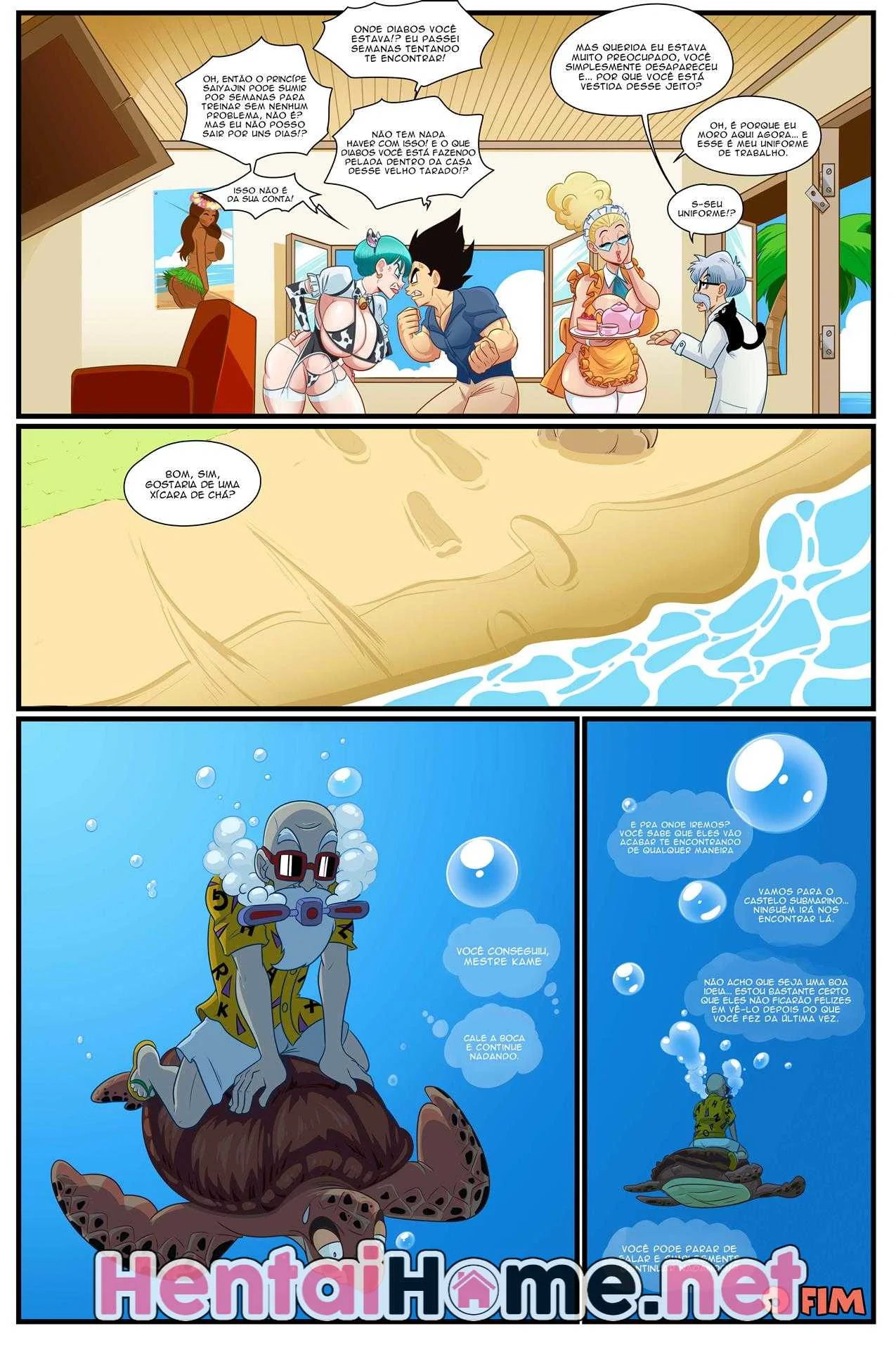 Dragon Ball: O Desejo Safado do Mestre Kame Part.01 em HQ Brasileiro