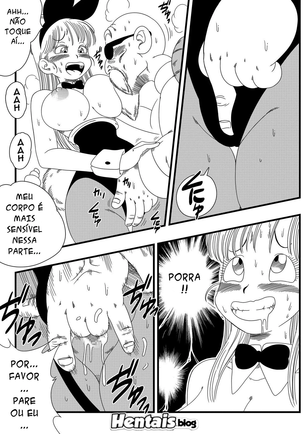 Dragon Ball Hentai: Bulma Coelhinha Libera Peitos em Troca da Dragon Ball – Em HQ Brasileiro