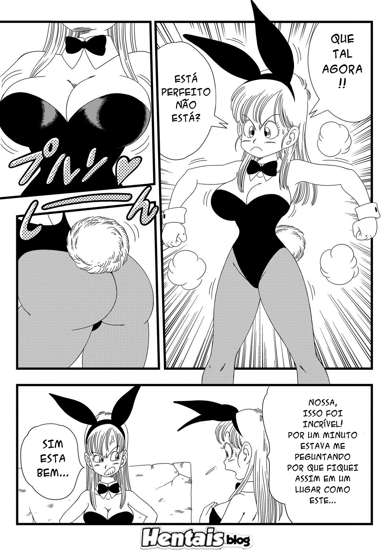 Dragon Ball Hentai: Bulma Coelhinha Libera Peitos em Troca da Dragon Ball – Em HQ Brasileiro