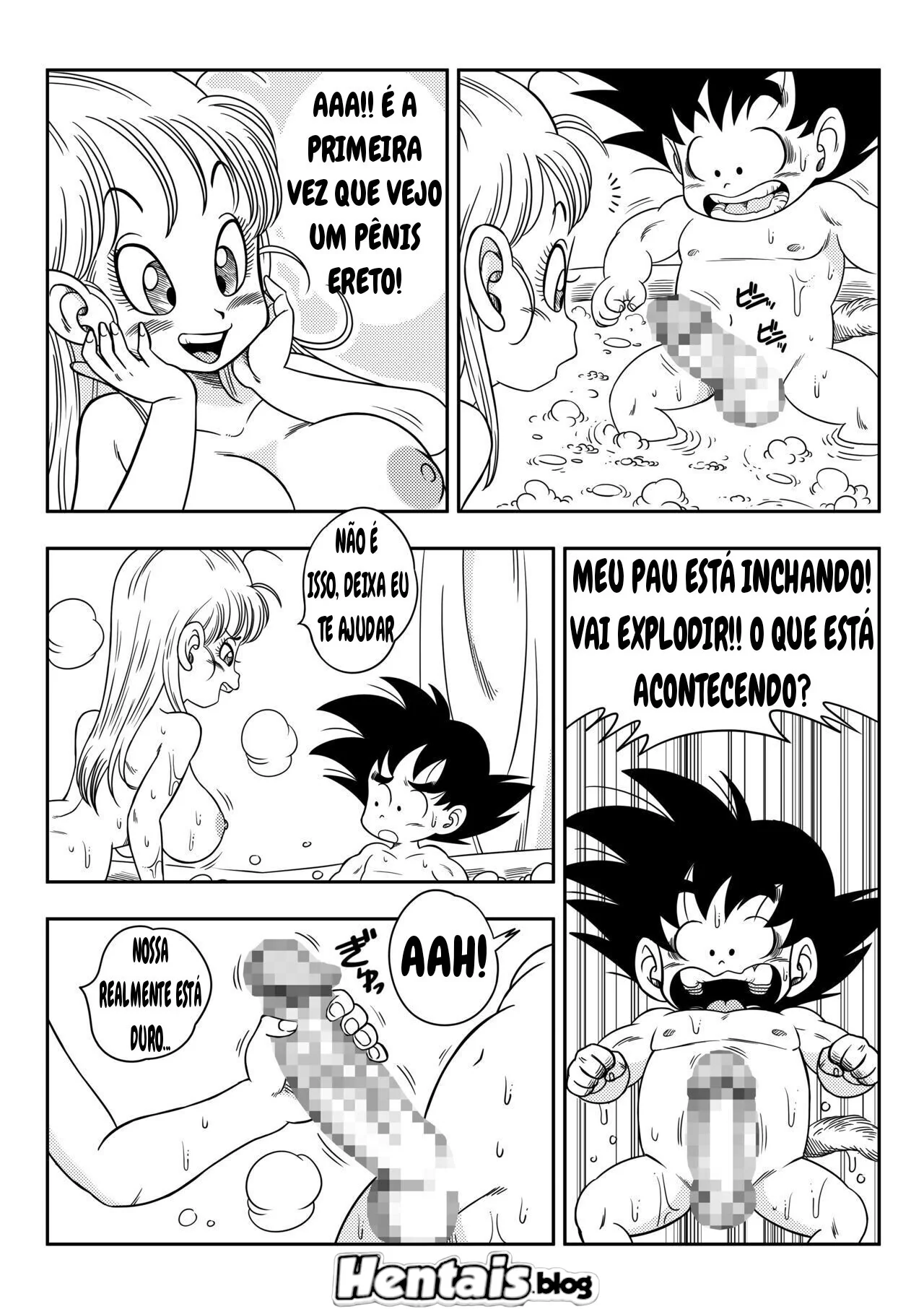 Goku Metendo na Buceta da Piranha da Bulma em Hentai HQ Brasileiro