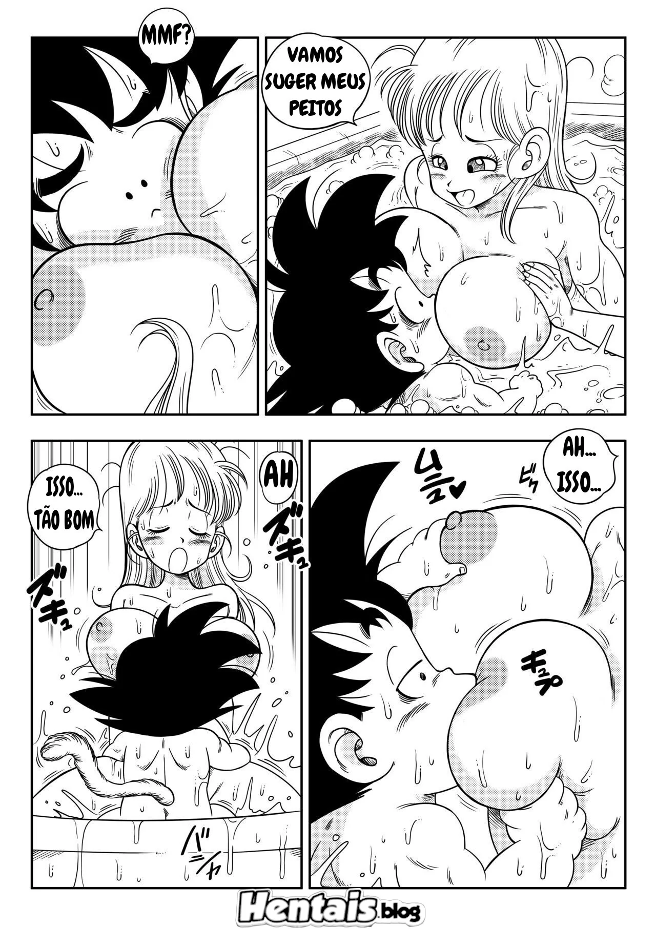 Goku Metendo na Buceta da Piranha da Bulma em Hentai HQ Brasileiro