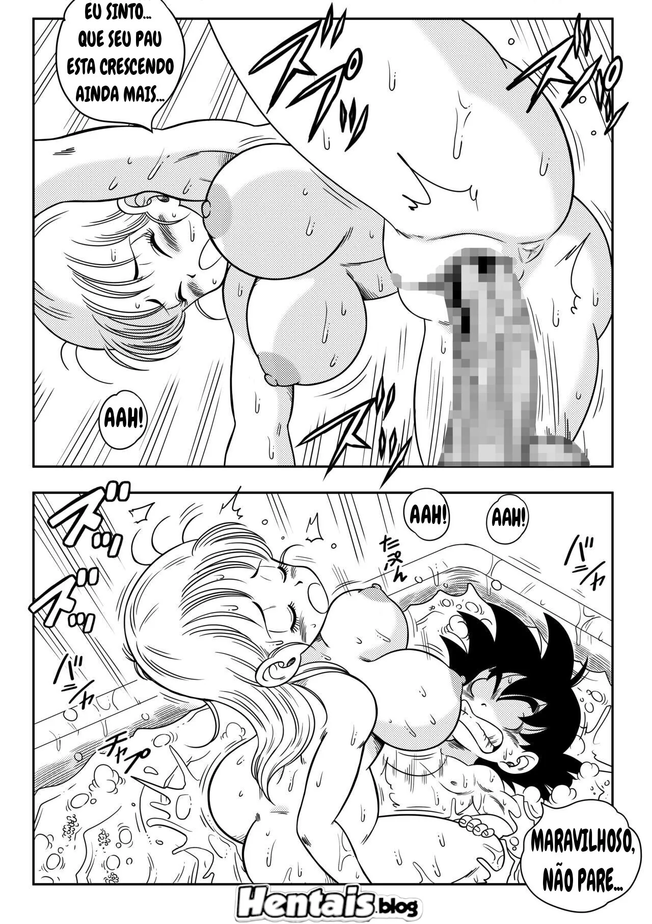 Goku Metendo na Buceta da Piranha da Bulma em Hentai HQ Brasileiro
