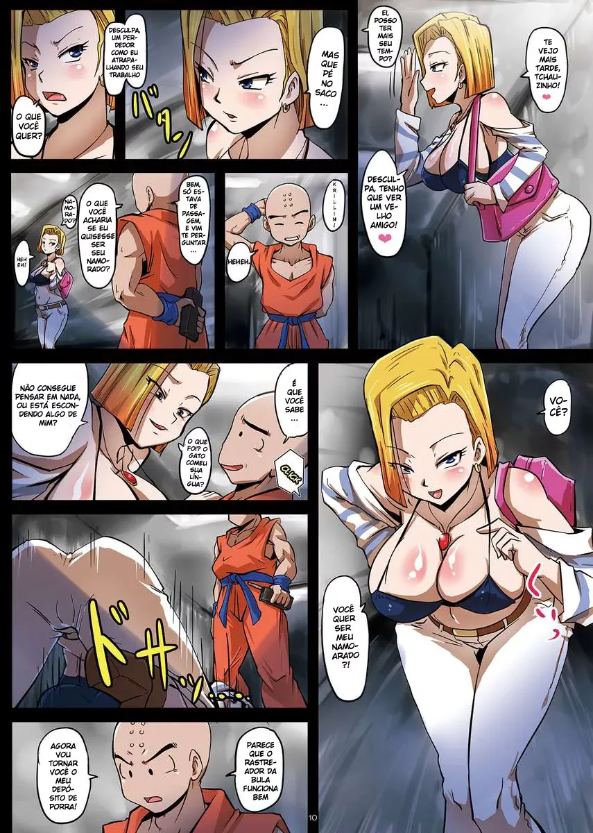 Dragon Ball Z: Androide 18, Escrava Sexual de Kuririn – A Piranha do Pau Duro em Hentai HQ Brasileiro