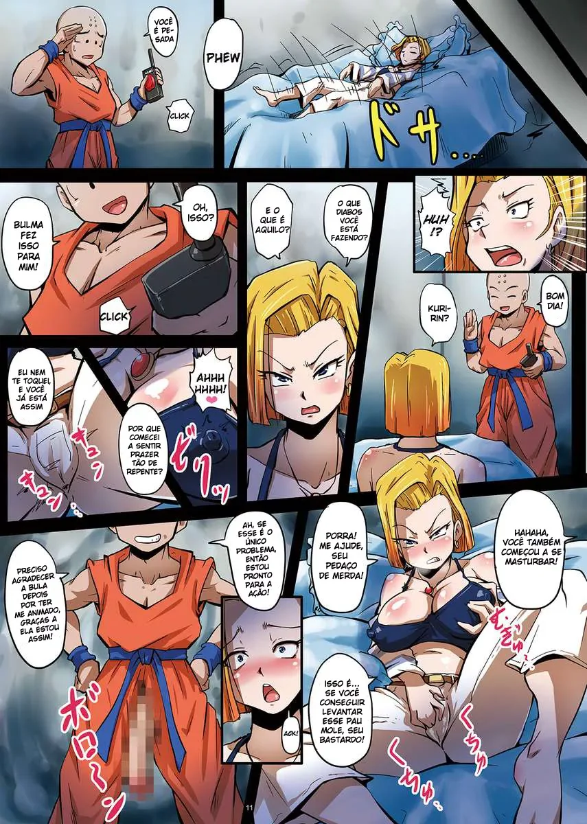 Dragon Ball Z: Androide 18, Escrava Sexual de Kuririn – A Piranha do Pau Duro em Hentai HQ Brasileiro