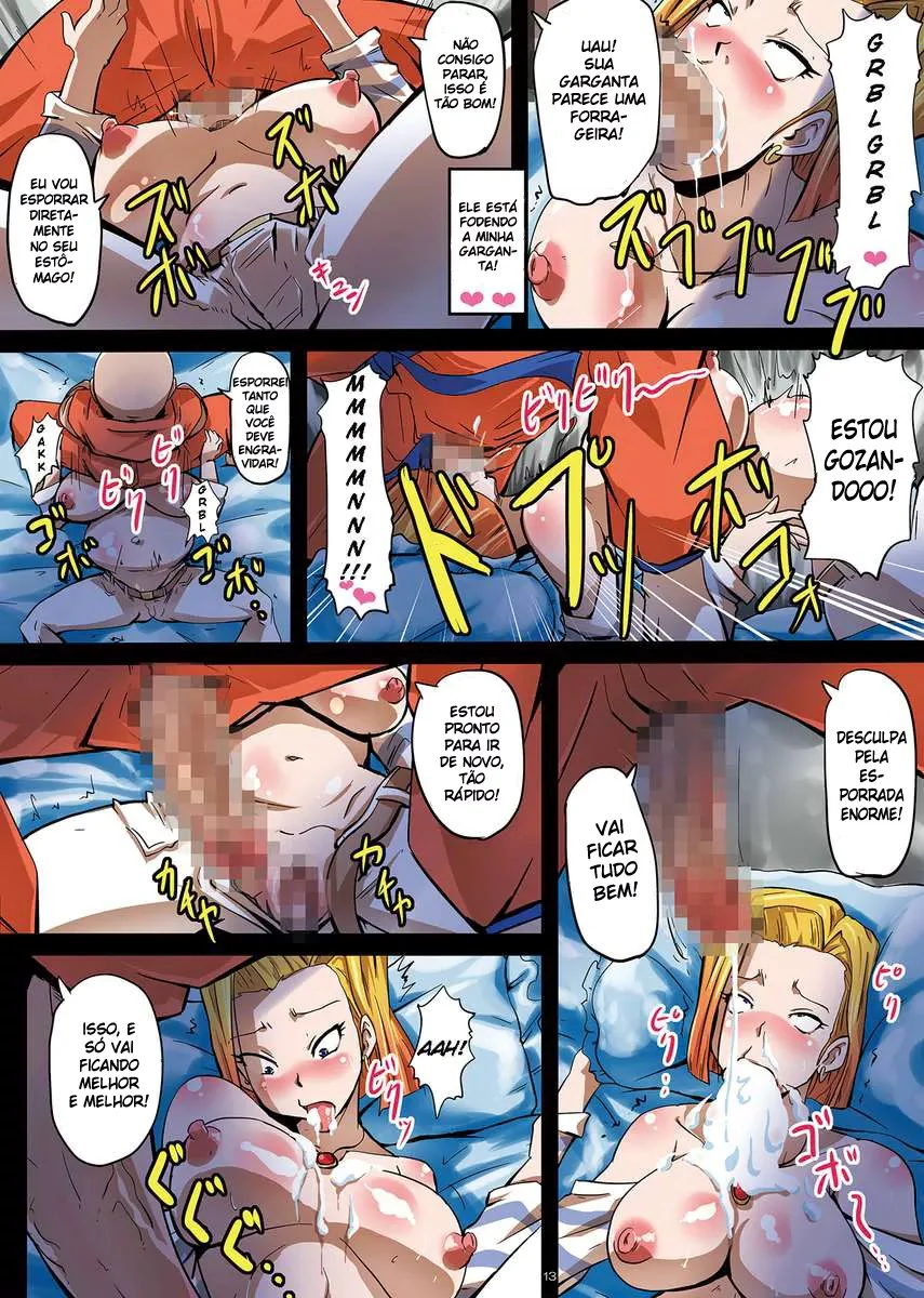 Dragon Ball Z: Androide 18, Escrava Sexual de Kuririn – A Piranha do Pau Duro em Hentai HQ Brasileiro